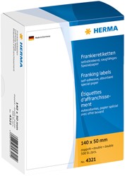 Frankeeretiket HERMA 4321 dubbel 140x50mm 500 stuks