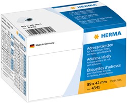 Etiket Herma adres 4341 89X42Mm 250stuks op rol