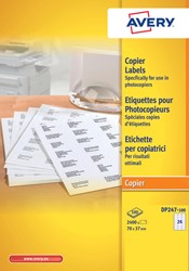 Etiket Avery DP247-100 70x37mm kopieren 2400stuks