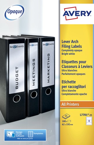 Rugetiket Avery 62x192mm zelfklevend breed wit-2