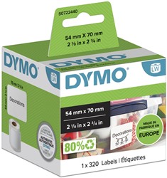 Etiket Dymo 99015 labelwriter 54x70mm diskettelabel 320stuk