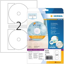 Etiket Herma 5115 CD 116mm wit 50stuks