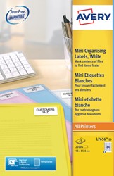 Etiket Avery L7656-25 46x11.1mm wit 2100 stuks