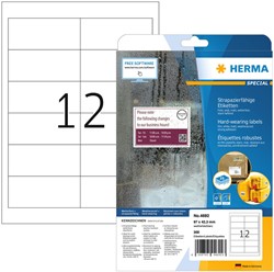 HERMA Etiketten folie wit 97x42,3 A4 LaserCopy