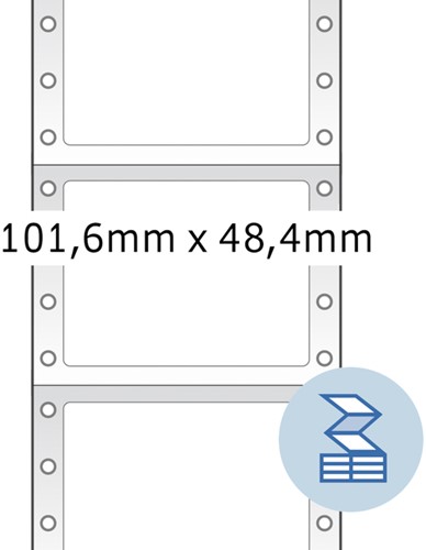 Etiket HERMA 8163 101.6x48.4mm 1-baans wit 2000stuks-3