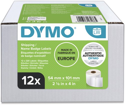 Etiket Dymo 13186 labelwriter 54x101mm 2640stuks