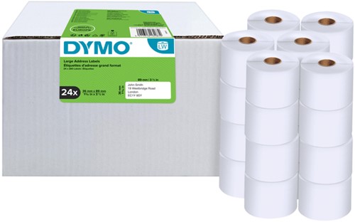 Etiket Dymo 13187 labelwriter 36x89mm 6240stuks
