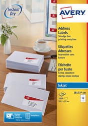 Etiket Avery J8173-10 99.1x57mm wit 100 stuks