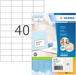 Etiket HERMA 4461 52.5x29.7mm premium wit 4000 stuks