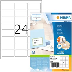 Etiket HERMA 4645 63.5x33.9mm premium wit 2400 stuks