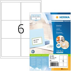 Etiket HERMA 4653 99.1x93.1mm premium wit 600 stuks