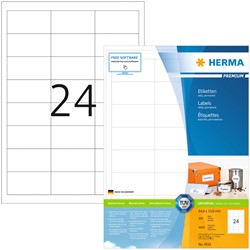 Etiket HERMA 4632 64.6x33.8mm premium wit 4800 stuks