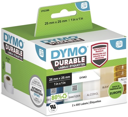 Etiket Dymo 1933083 labelwriter 25x25mm 1700 stuks