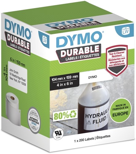 Etiket Dymo 1933086 labelwriter 104x159mm 200 stuks