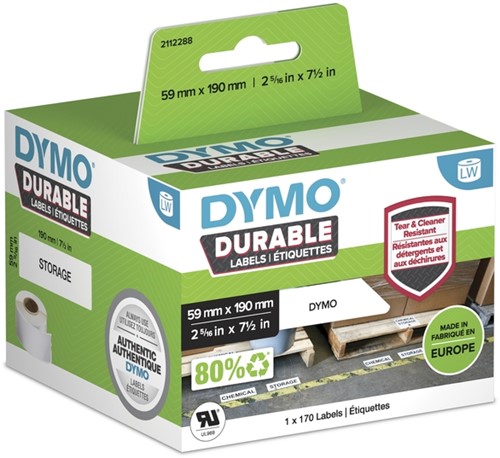Etiket Dymo 1933087 labelwriter 59x190mm 170 stuks