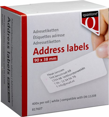Labeletiket Quantore DK-11208 38x90mm adres wit-3
