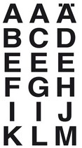 Etiket HERMA 4154 5mm letter A-Z zwart op transparant-2
