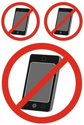 Etiket HERMA 5784 GSM verboden 1 stuk