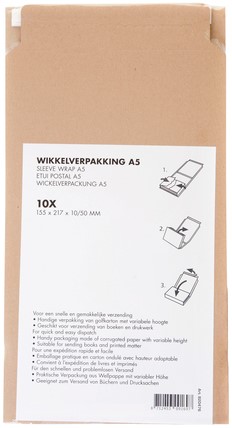 Wikkelverpakking Budget A5 +zelfklevende strip bruin-3