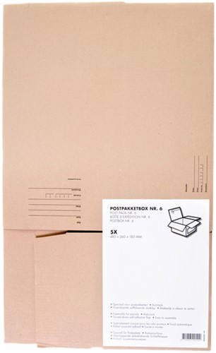 Postpakketbox Budget 6 485x260x185mm bruin-3