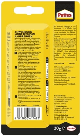 Alleslijm Pattex Multi tube 20gram op blister-3