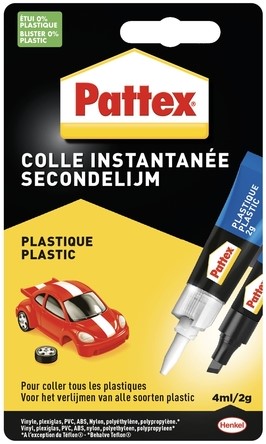 Secondelijm Pattex all plastic tube 3gram op blister