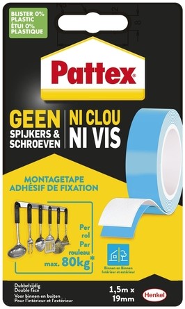 Plakband Pattex Supermontage 20kg binnen