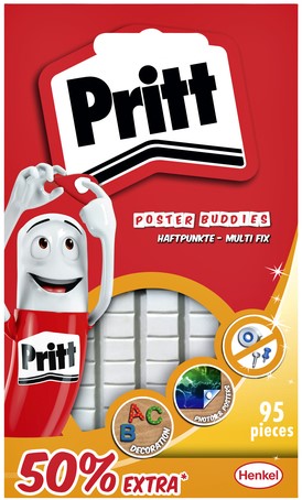 Buddies Pritt dubbelzijdige kleefpad poster blister à 95 stuks  50% gratis