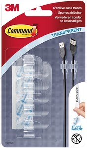 Bevestigingsstrip Command 3M 17017CLR 4 kabelclips rond-2