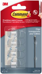 Bevestigingsstrip Command 3M 17017CLR 4 kabelclips rond