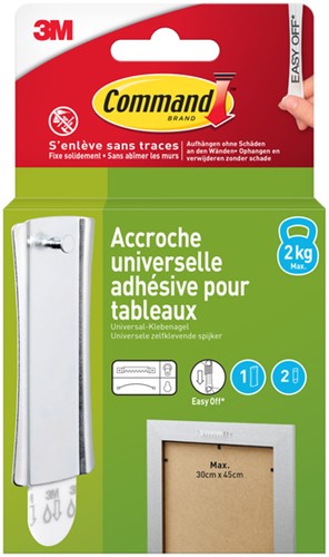 Bevestigingsstrip Command 3M 17047C metalen haak voor beugel