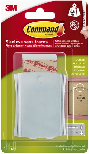 Bevestigingsstrip Command 3M 17048C metalen haak voor draad