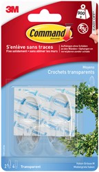 Bevestigingsstrip Command 3M 17091CLR 2 ovale haken medium