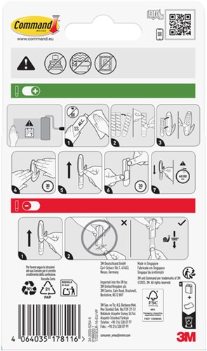 Bevestigingsstrip Command 3M 17200CLR 16 bevestigingsstrips-2