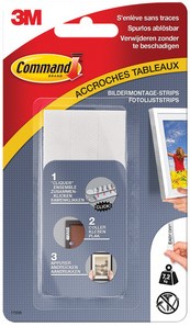 Bevestigingsstrip Command klik vast klein 1,8kg wit-3