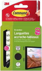 Bevestigingsstrip Command 3M 17206BLK klikstrip donker 7,2kg