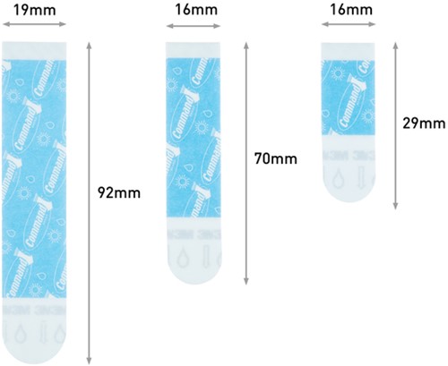 Bevestigingsstrip Command 3M 17200B waterbestendig 16 stuks-2