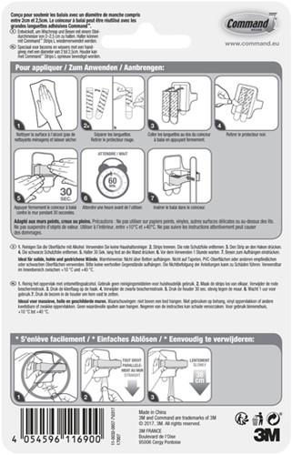 Bezemhouder Command inclusief bevestigingsstrip wit-3