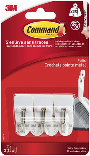 Bevestigingsstrip Command 3M 17067 3 draadhaken
