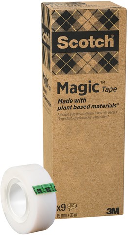 Plakband Scotch Magic 900 onzichtbaar 19mmx33m 9 rollen