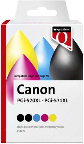 Inktcartridge Quantore Canon PGI-570XL CLI-571XL 2x zwart 3x kleur