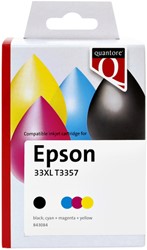 Inktcartridge Quantore Epson T3357 zwart + 3 kleuren