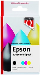 Inktcartridge Quantore Epson 16XL T1636 zwart + 3 kleuren HC