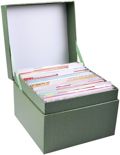Wenskaartenbox Paperclip met inhoud