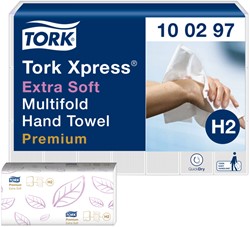 Handdoek Tork H2 100297 Premium 2laags 21x34cm 21x100st