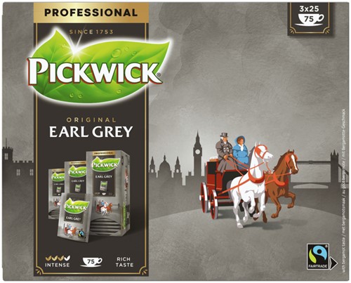 Thee Pickwick Fair Trade Earl grey thee 25 zakjes van 2gr