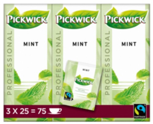Thee Pickwick Fair Trade munt 25 zakjes van 1.5gr