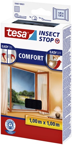 Insectenhor Tesa 55667 voor raam 1x1m zwart-3