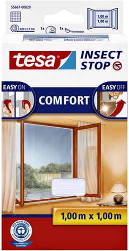 Insectenhor Tesa 55667 voor raam 1x1m wit