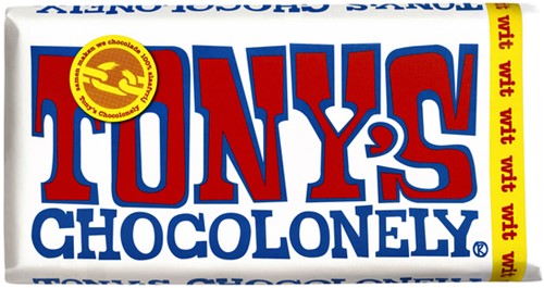 Chocolade Tony's Chocolonely reep 180gr wit